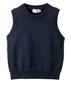 MIKI HOUSE HOT BISCUITS 【90-140cm】綿ニットクルーネックベスト(女の子用)