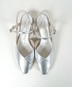 Dominic3 シープレザー Vカット バックストラップパンプス