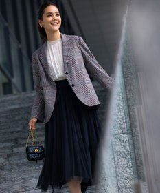 組曲 L 【洗える】シフォンツイルレース ブラウス