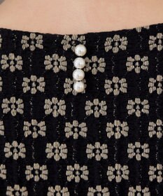 Tiaclasse 【洗える】花柄カットレースフレアトップス