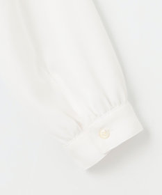 J.PRESS LADIES S 【洗える】パウダージョーゼット ボウタイ バンドカラー ブラウス