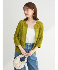 Green Parks Ｚｉｐ付メッシュカーディガン