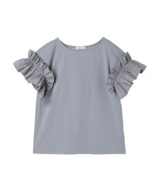 earth music&ecology フリルスリーブカットソー