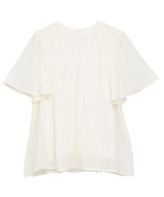 earth music&ecology マジョリカプリーツ半袖ブラウス