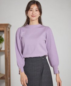 ANY SIS 【CICA加工・選べる9色展開】スリットポイントボトルネック ニット