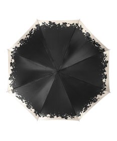 MOONBAT LANVIN COLLECTION 長傘 リーフ サテンプリント ジャンプ 耐風