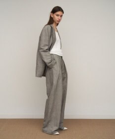 ATON ROUND COTTON LINEN | ワイドイージーパンツ