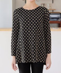 Tiaclasse 【洗える】花柄カットレースフレアトップス