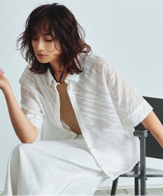 ICB L 【洗える】ゼブラシアーJQ クロップドシャツ