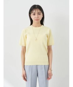 earth music&ecology 総針クルーネックハンソデプルオーバー