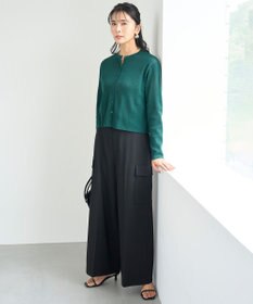 UNFILO L シアー クロップド カーディガン