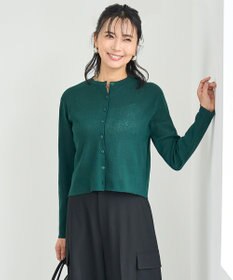 UNFILO L シアー クロップド カーディガン