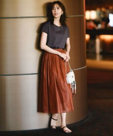 23区 L 【接触冷感/洗える】フレンチスリーブ IT TEE