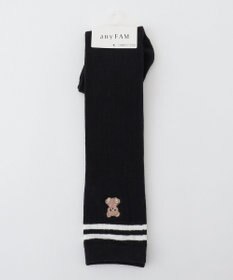 ANY KIDS 二―ハイソックス（クマ刺繍×ライン）
