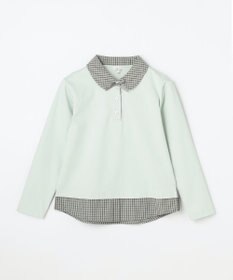 組曲 KIDS 【150-160㎝】 ミニチェック レイヤードトップス