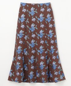 GRACE CONTINENTAL フラワー刺繍フレアスカート
