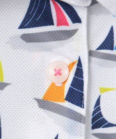 23区GOLF 【WOMEN】【吸水速乾・UVケア】マルチヨットプリント 半袖ポロシャツ