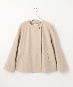 自由区 【WEB限定】ブラッシュドビーバー ショート丈ノーカラーコート