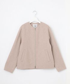 J.PRESS LADIES S ウールナイロンリバー ノーカラー コート