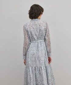 GRACE CONTINENTAL ダマスク柄風プリントワンピース