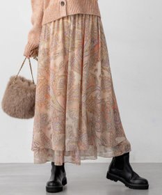 23区 S 【洗える】Erica クレープペイズリープリント スカート