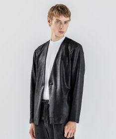 JOSEPH HOMME 新素材【ストレッチ/光沢感】レザーライクジャージー　カーディガン