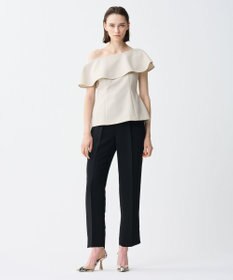 uncrave 【防シワ・洗濯機洗い可】ウォッシャブルダブルクロス テーパード パンツ