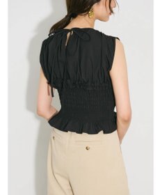 Green Parks シャーリングデザインコルセット風ブラウス