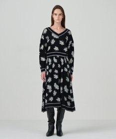 GRACE CONTINENTAL ラメフローラルニットトップ