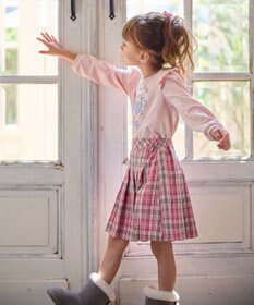 ANY KIDS ラメチェックプリーツスカパン