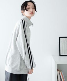 WEGO ラインハーフジップBIGスウェット