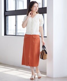 Feroux 【ご好評につき今季も登場！】チュールコンビパフスリーブ ニット