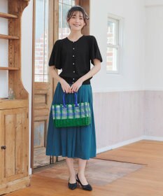 Tiaclasse 【軽撥水・汚れ防止】ランダムタックロングスカート