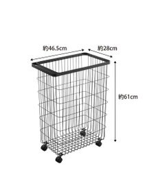 tower ランドリーバスケット タワー キャスター付き  ブラック