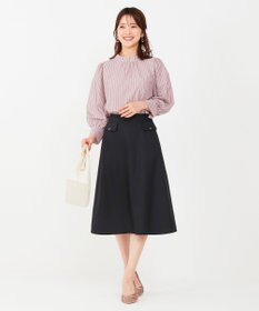 ANY SIS 【洗える】フラップポイントフレア スカート