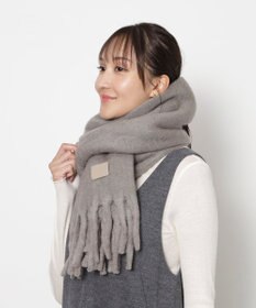 MOONBAT 【WEB限定】FURLA ウール混シャギー無地マフラー/幅40cm