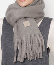 MOONBAT 【WEB限定】FURLA ウール混シャギー無地マフラー/幅40cm