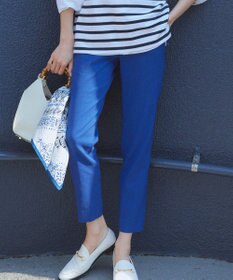 23区 【洗える】リネンレーヨンストレッチ テーパード パンツ