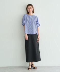 YECCA VECCA パールタックスリーブブラウス