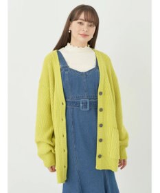 earth music&ecology アンチピリング畦Ｖネックカーディガン