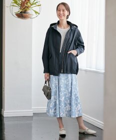 自由区 【XSサイズ～/洗える】グラデーションフラワープリントマーメイドライン スカート