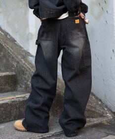 WEGO ワーカーズダブルニーデニムパンツ