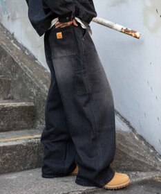 WEGO ワーカーズダブルニーデニムパンツ
