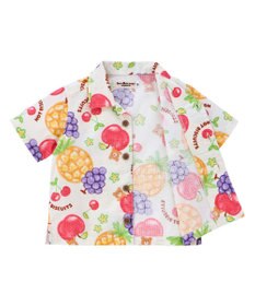 MIKI HOUSE HOT BISCUITS 【ビーンズ×フルーツシリーズ】【80-120cm】オープンカラーシャツ