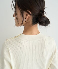 YECCA VECCA 金釦ペプラムニット