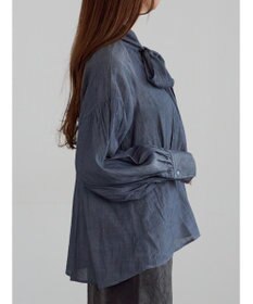 Te chichi シアーデニムボウタイブラウス