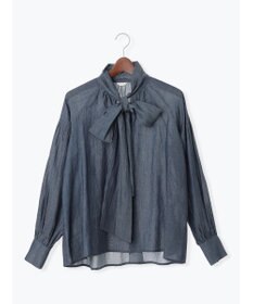 Te chichi シアーデニムボウタイブラウス
