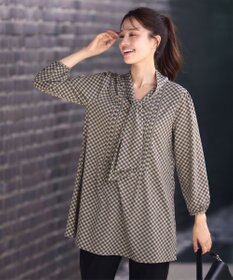 Tiaclasse 【洗える】ボウタイチュニック