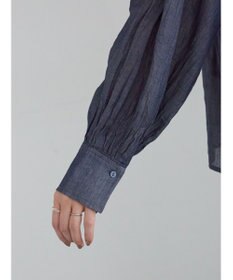 Te chichi シアーデニムボウタイブラウス