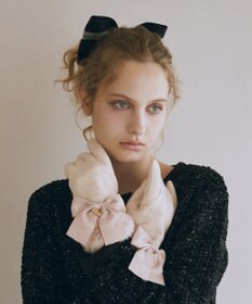 Maison de FLEUR ビッグリボンファーグローブ